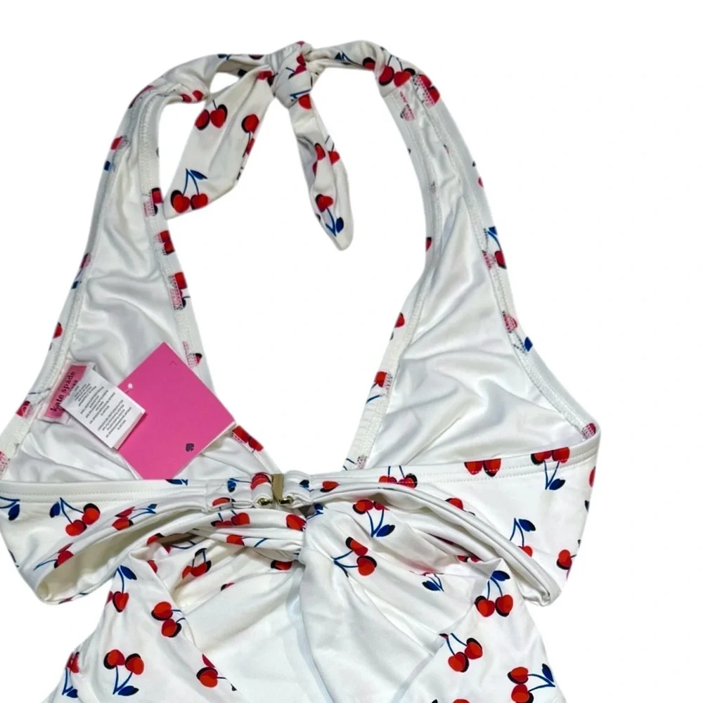 Kate Spade Cherry Toss Knotted Halter One-piece